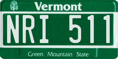 VT license plate NRI511
