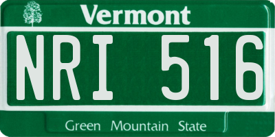 VT license plate NRI516