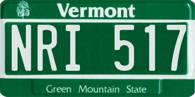VT license plate NRI517