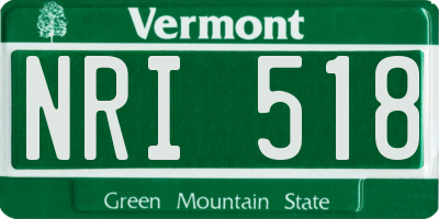 VT license plate NRI518
