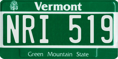 VT license plate NRI519