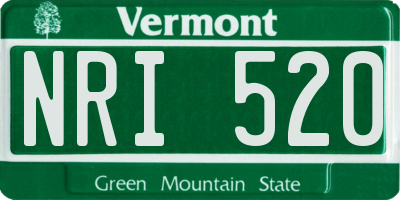 VT license plate NRI520