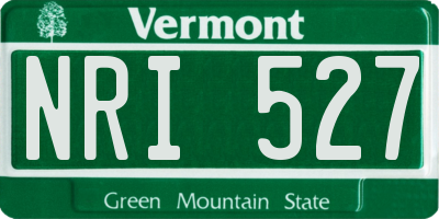 VT license plate NRI527