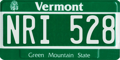VT license plate NRI528