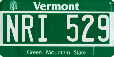 VT license plate NRI529