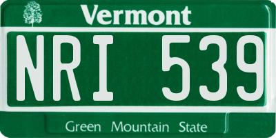 VT license plate NRI539