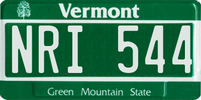 VT license plate NRI544