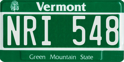 VT license plate NRI548