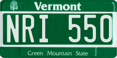 VT license plate NRI550