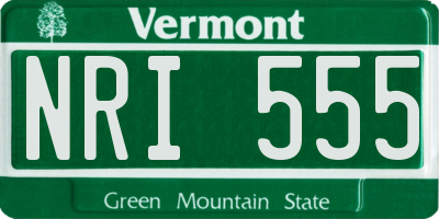 VT license plate NRI555