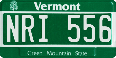 VT license plate NRI556