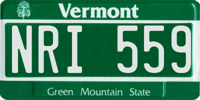VT license plate NRI559