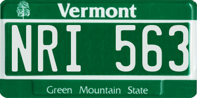 VT license plate NRI563