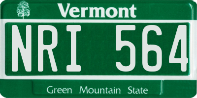 VT license plate NRI564