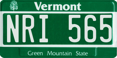VT license plate NRI565