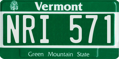 VT license plate NRI571