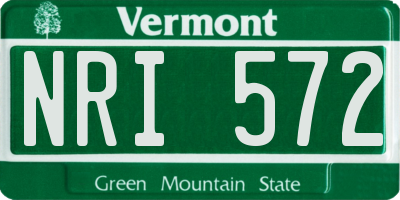 VT license plate NRI572