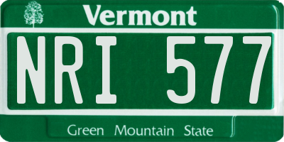 VT license plate NRI577