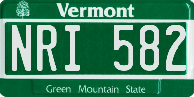 VT license plate NRI582