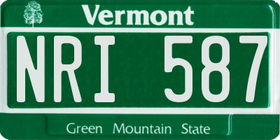 VT license plate NRI587
