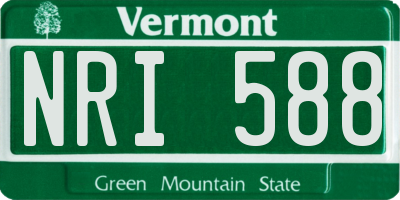 VT license plate NRI588