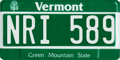 VT license plate NRI589