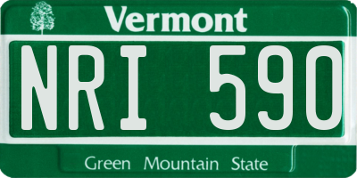 VT license plate NRI590
