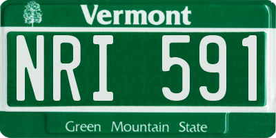 VT license plate NRI591