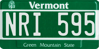 VT license plate NRI595