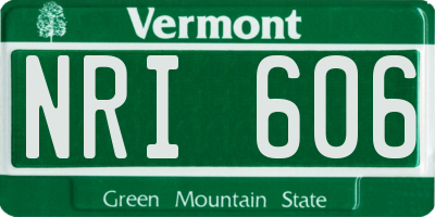 VT license plate NRI606