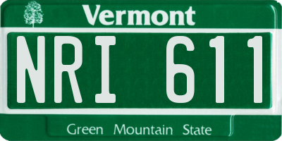 VT license plate NRI611