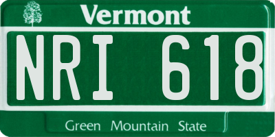 VT license plate NRI618