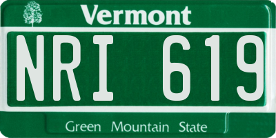 VT license plate NRI619