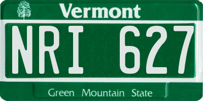 VT license plate NRI627