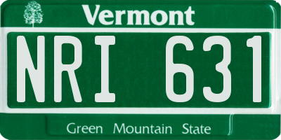 VT license plate NRI631