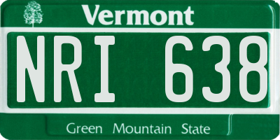 VT license plate NRI638