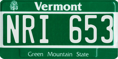 VT license plate NRI653