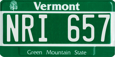 VT license plate NRI657