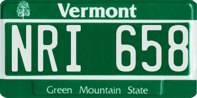 VT license plate NRI658