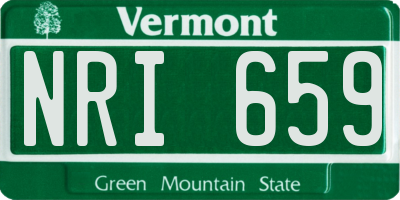 VT license plate NRI659