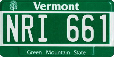 VT license plate NRI661
