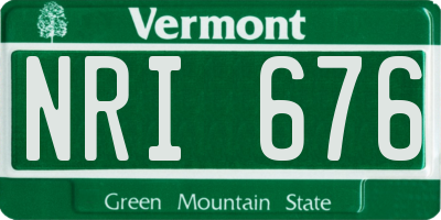 VT license plate NRI676