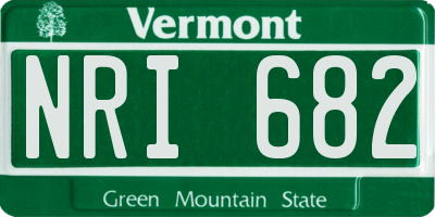 VT license plate NRI682