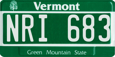 VT license plate NRI683