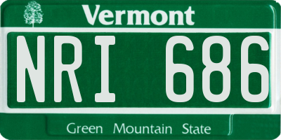 VT license plate NRI686