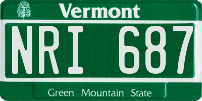 VT license plate NRI687