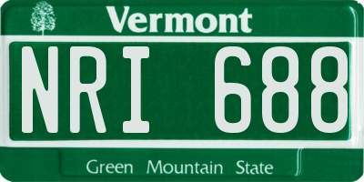 VT license plate NRI688