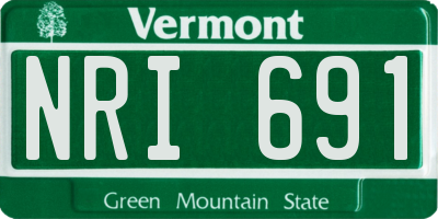 VT license plate NRI691