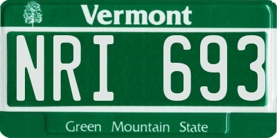 VT license plate NRI693