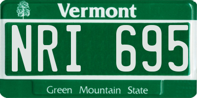 VT license plate NRI695